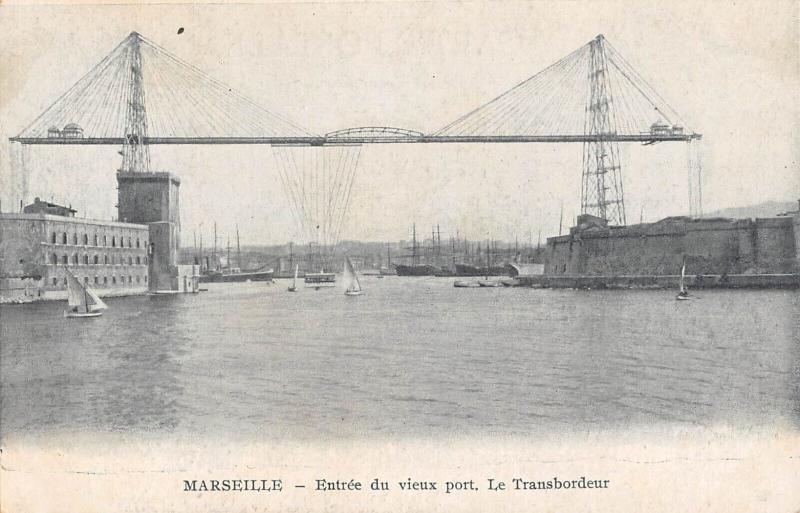Carte postale ancienne Marseille - Entree Du Vieux Port - Le Transbordeur à Marseille