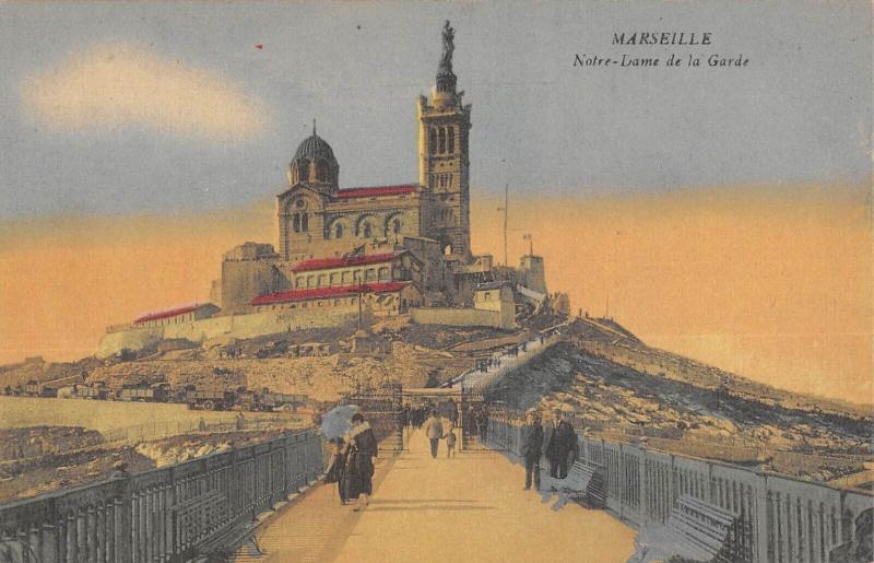 Carte postale ancienne Marseille - Notre Dame De La Garde - Colorisee à Marseille