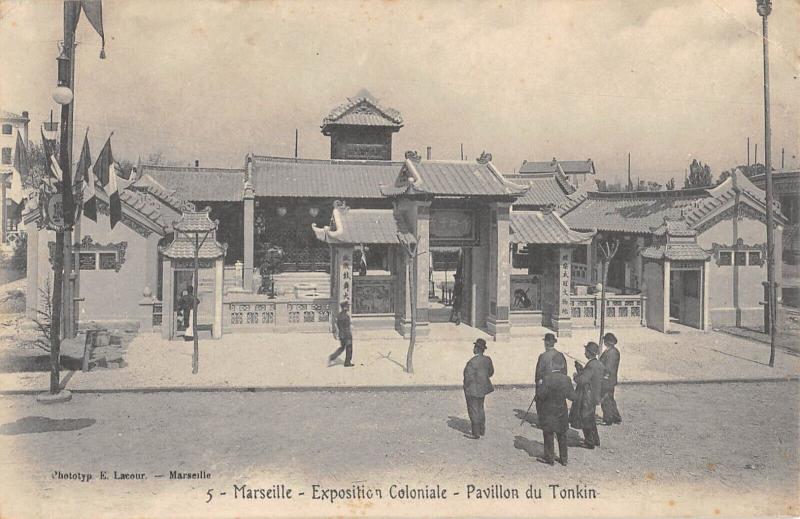 Carte postale ancienne Marseille - Exposition Coloniale - Pavillon Du Tonkin à Marseille