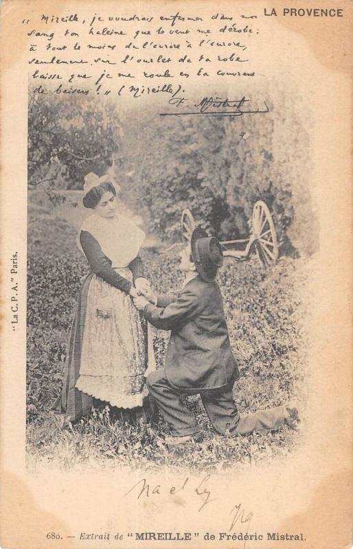 Carte postale ancienne La Provence - Extrait De Mireille - Frederic Mistral