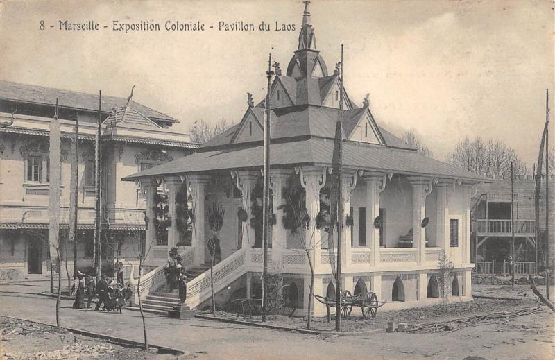 Carte postale ancienne Marseille - Exposition Coloniale - Pavillon Du Laos à Marseille