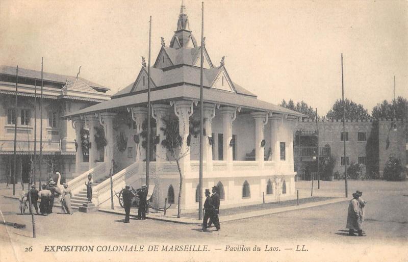 Carte postale ancienne Marseille - Exposition Coloniale - Pavillon Du Laos à Marseille