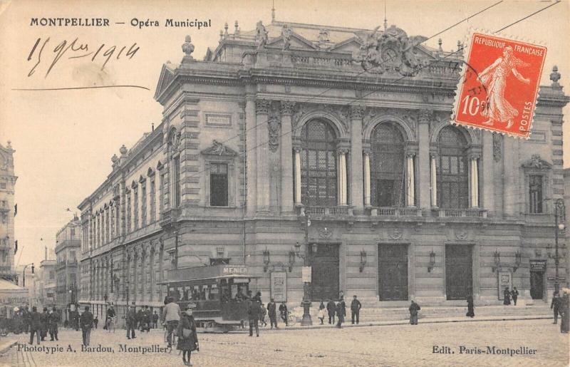 Carte postale ancienne Montpellier - Opera Municipal à Montpellier