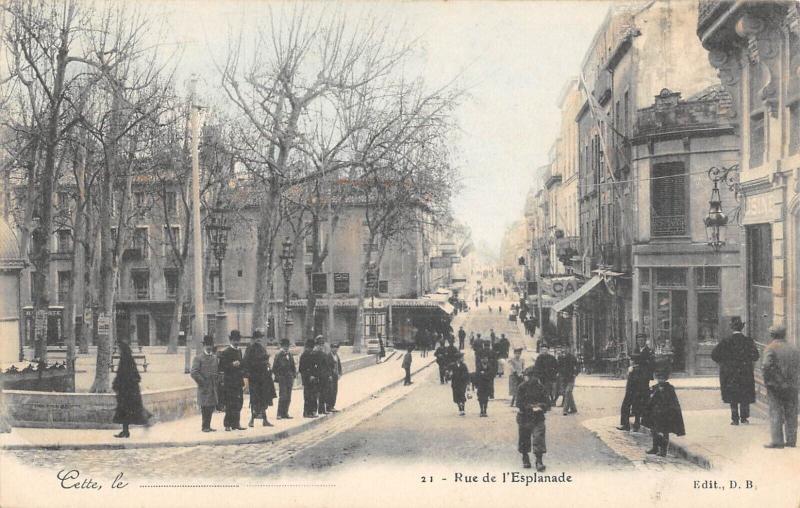 Carte postale ancienne Cette - Rue De L'Esplanade