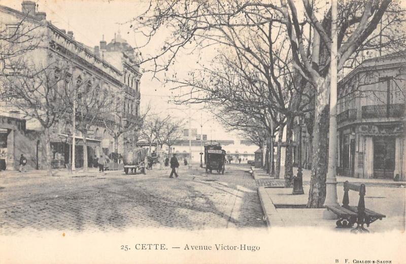 Carte postale ancienne Cette - Avenue Victor Hugo