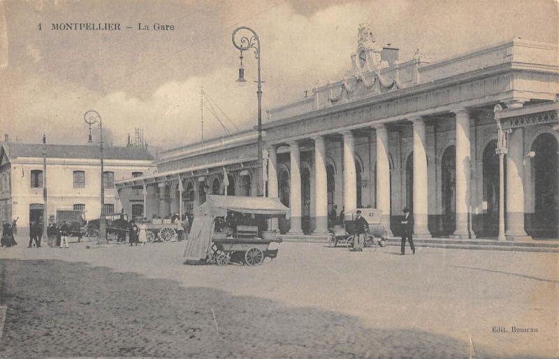 Carte postale ancienne Montpellier - La Gare à Montpellier