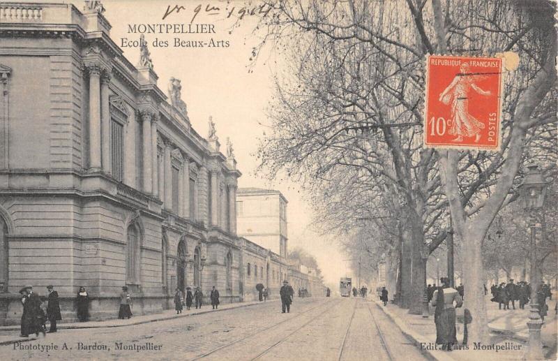 Carte postale ancienne Montpellier - Ecole Des Beaux Arts à Montpellier