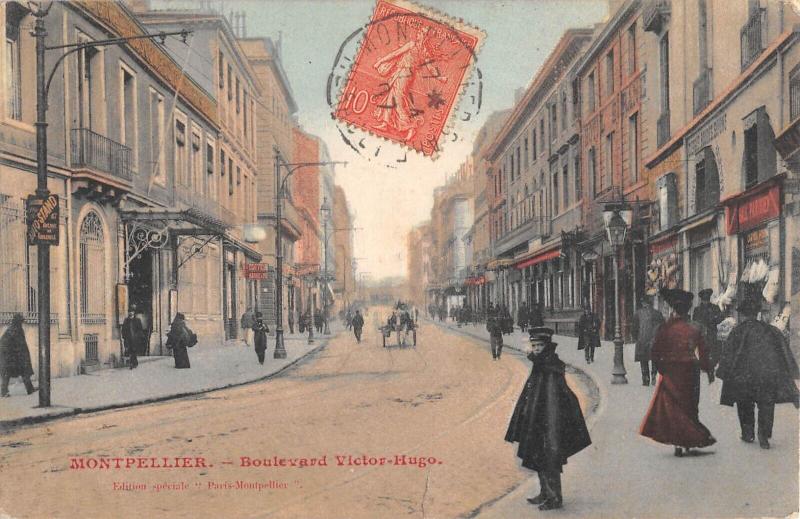 Carte postale ancienne Montpellier - Boulevard Victor Hugo à Montpellier