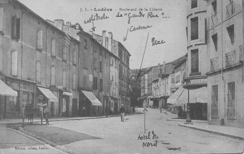Carte postale ancienne Lodeve - Boulevard De La Liberte à Lodève