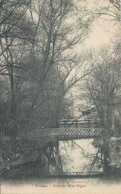 Carte postale ancienne Environs de la Digue à Verdun
