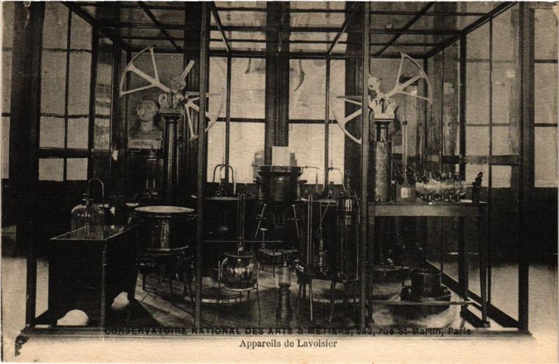 Carte postale ancienne Paris (3e) Cnam - Appareils de Lavoisier à Paris 3e