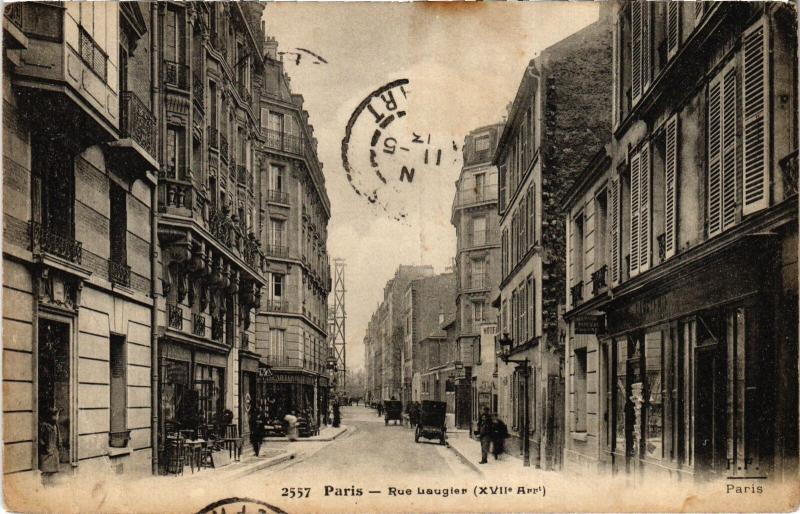 Carte postale ancienne Rue Laugier à Paris 17e