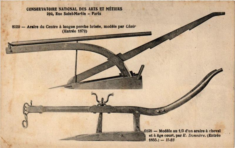 Carte postale ancienne Paris (3e) Cnam - Araires à Paris 3e