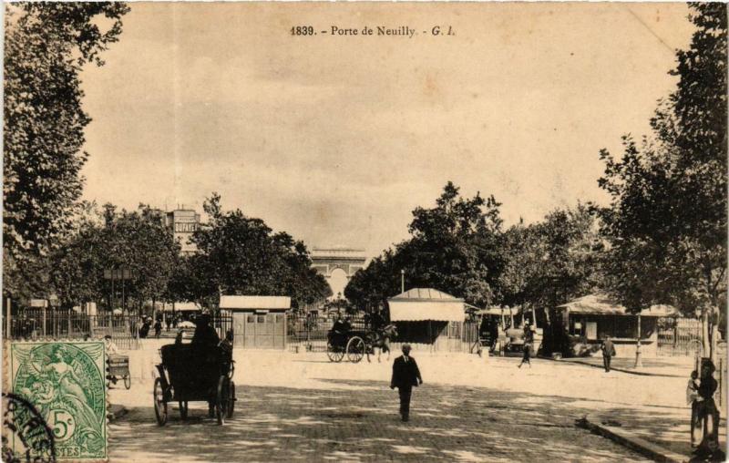 Carte postale ancienne Porte de Neuilly à Paris 16e