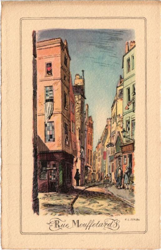 Carte postale ancienne Paris 5e-Rue Mouffetards à Paris 5e