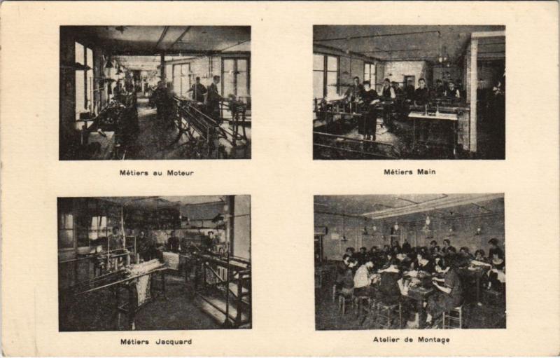 Carte postale ancienne Tricotages Duval - Usine électrique - Rue Pelleport à Paris 20e