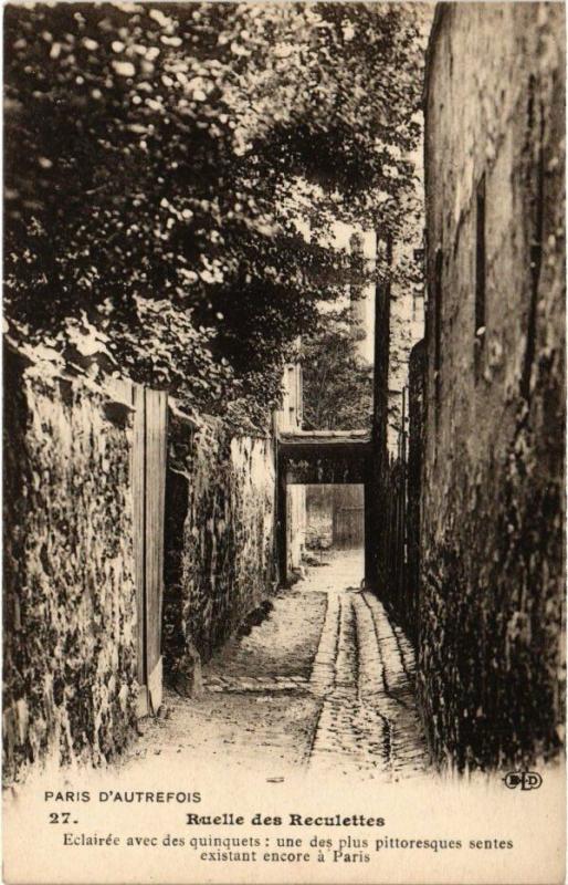 Carte postale ancienne Ruelle des Reculettes à Paris 13e