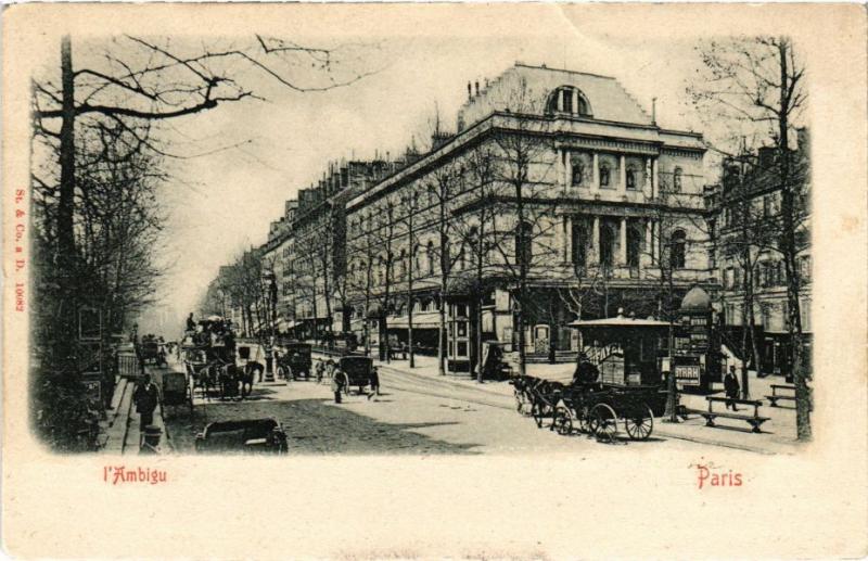 Carte postale ancienne Paris 11e - L'Ambigu à Paris 11e