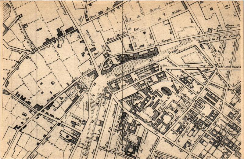 Carte postale ancienne Paris 3e Paris en 1808 à Paris 3e