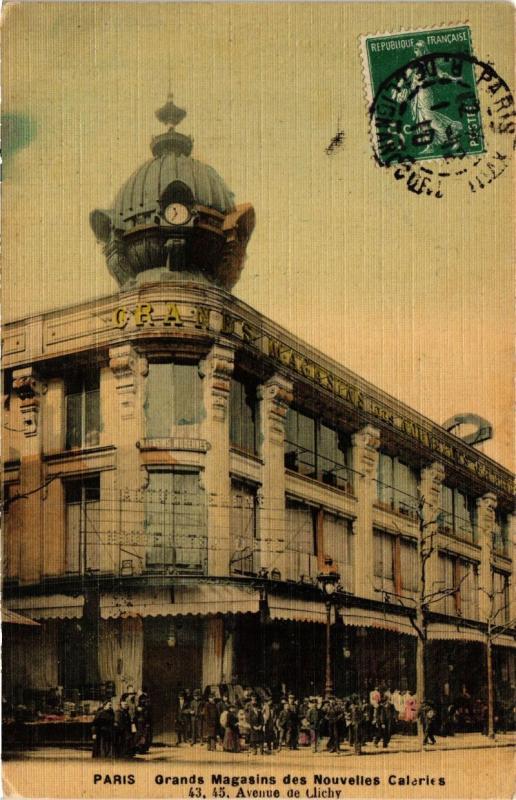 Carte postale ancienne Grands Magasins des Nouvelles Galeries - 43, 45, Avenue de Clichy à Paris 18e