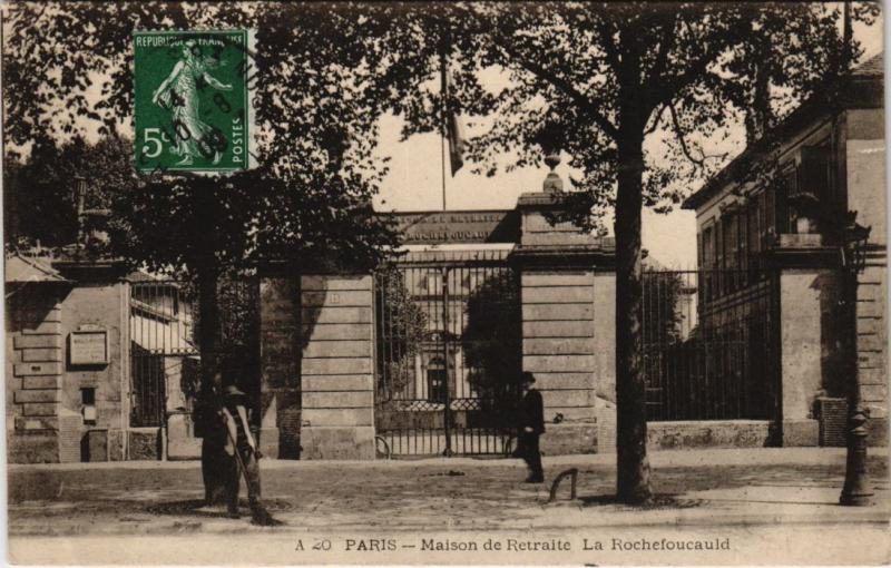 Carte postale ancienne Maison de Retraite La Rochefoucauld à Paris 14e
