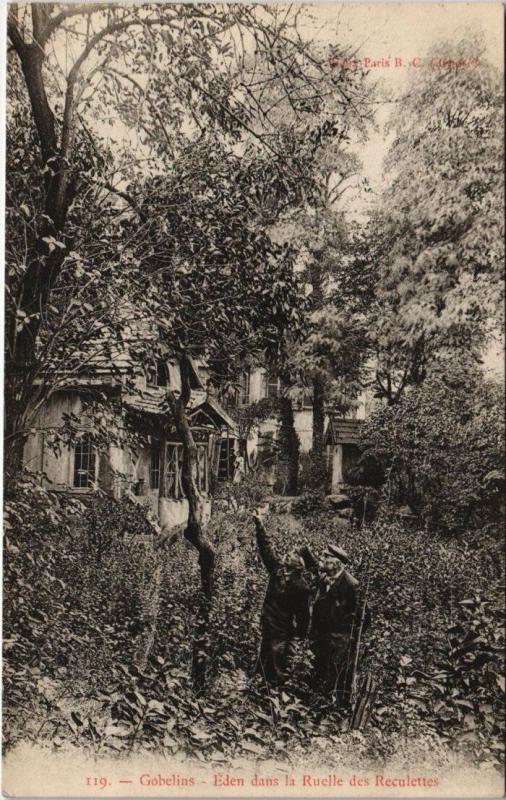 Carte postale ancienne Gobelins - Eden dans la Ruelle des Reculettes à Paris 13e