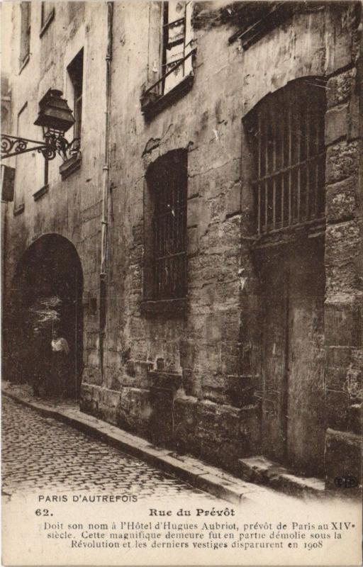 Carte postale ancienne Paris - Rue de Prévot à Paris
