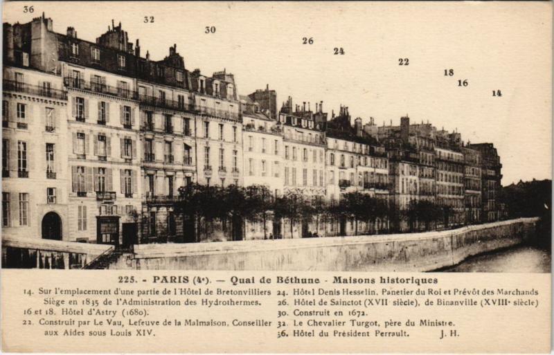 Carte postale ancienne Paris 4e - Maisons Historiques à Paris 4e
