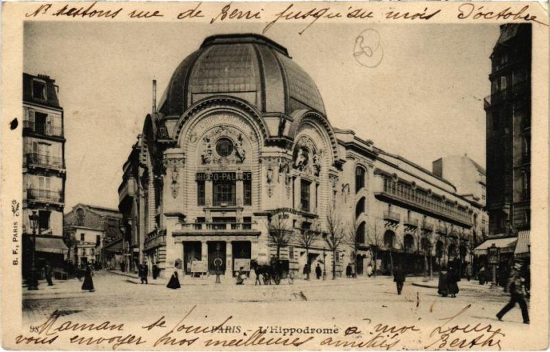 Carte postale ancienne L'Hippodrome à Paris 18e