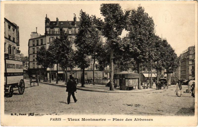 Carte postale ancienne Vieux Montmartre - Place des Abbesses à Paris 18e