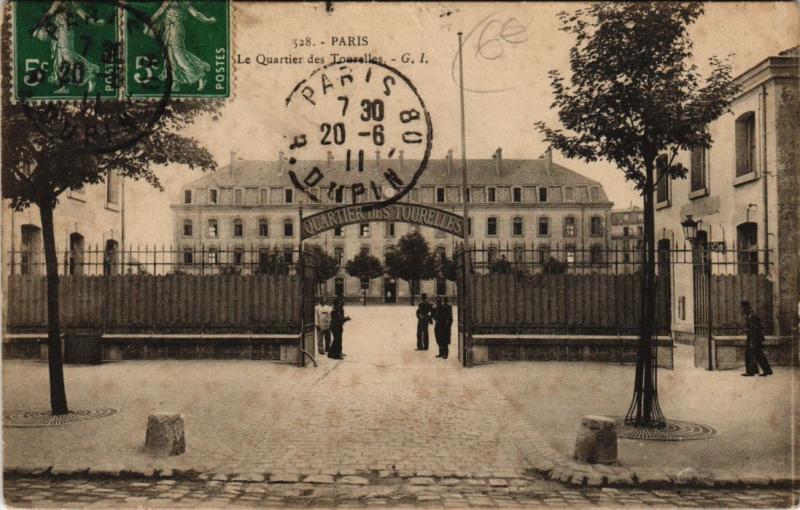 Carte postale ancienne Le Quartier des Tourelles à Paris 20e