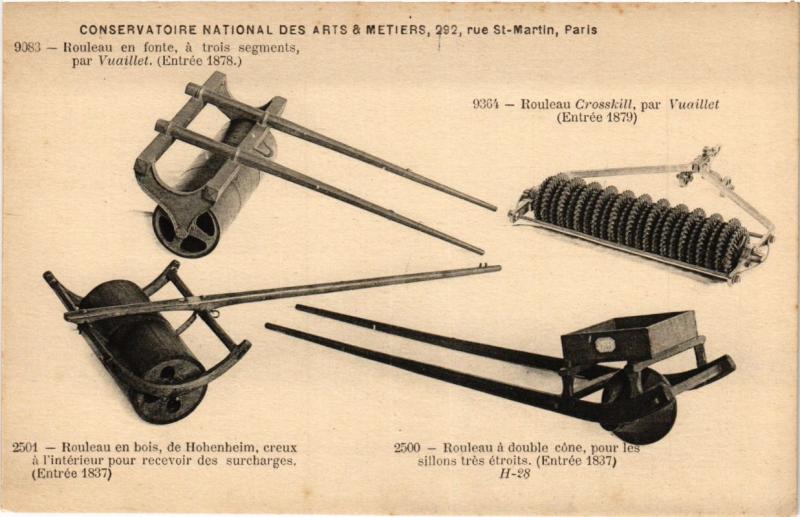 Carte postale ancienne Paris (3e) Cnam - Rouleaux à Paris 3e