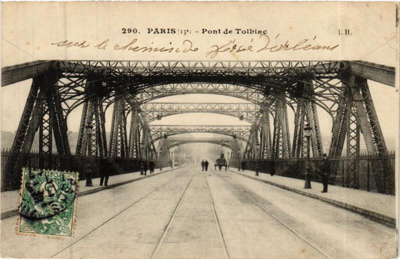 Carte postale ancienne Paris 13e Paris-Pont de Tolbiac à Paris 13e