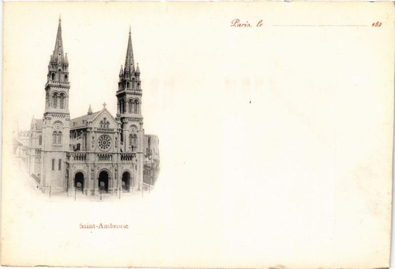 Carte postale ancienne Paris 11e Paris-Saint-Ambroise à Paris 11e