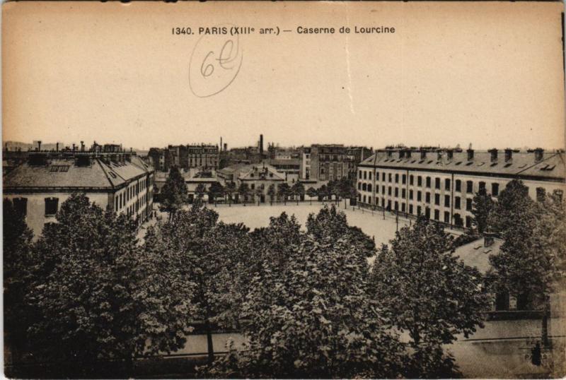Carte postale ancienne Caserne de Lourcine à Paris 5e