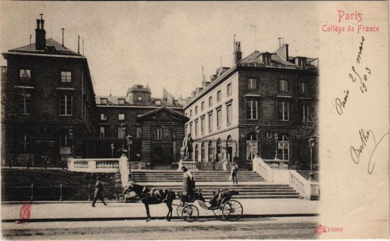 Carte postale ancienne Paris 5e - Collége de France à Paris 5e