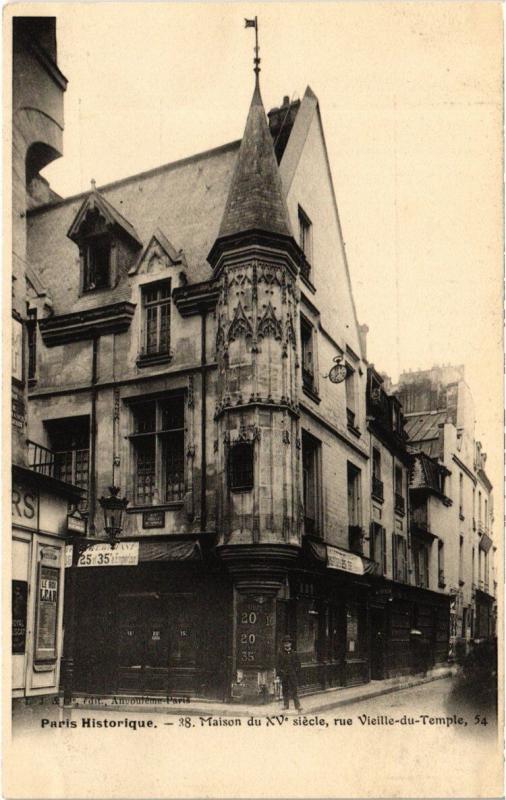 Carte postale ancienne Paris 3e - Paris Historique - Maison à Paris 3e