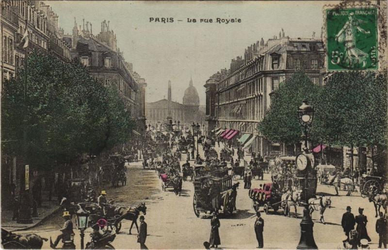 Carte postale ancienne Paris - La rue Royale à Paris