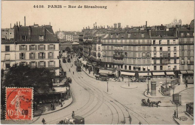 Carte postale ancienne Paris - Rue de Strasbour à Paris