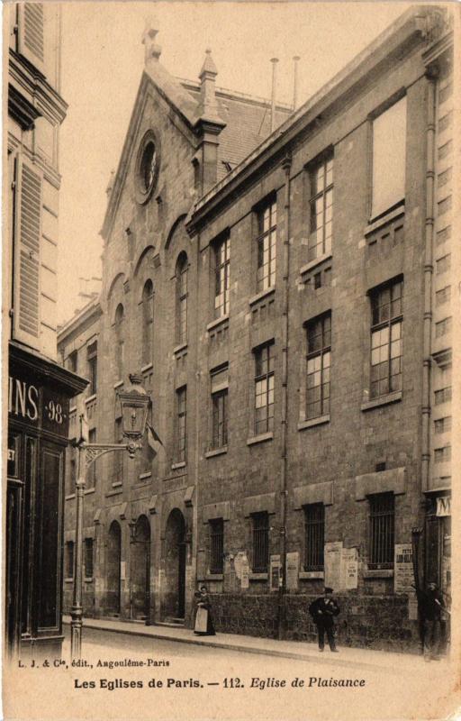 Carte postale ancienne Eglise de Plaisance à Paris 14e
