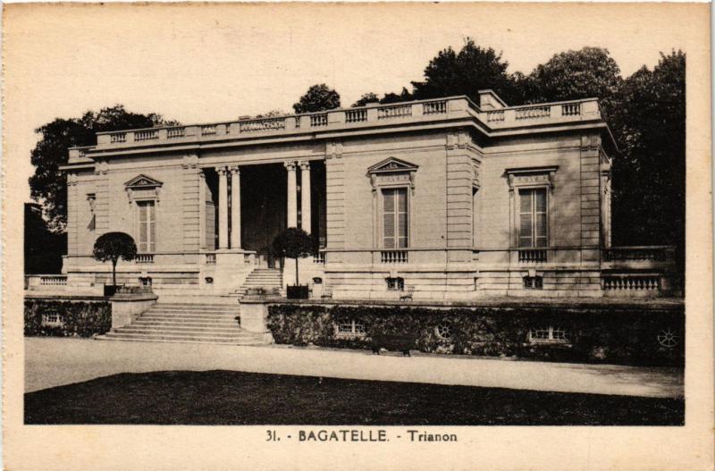 Carte postale ancienne Bagatelle - Trianon à Paris