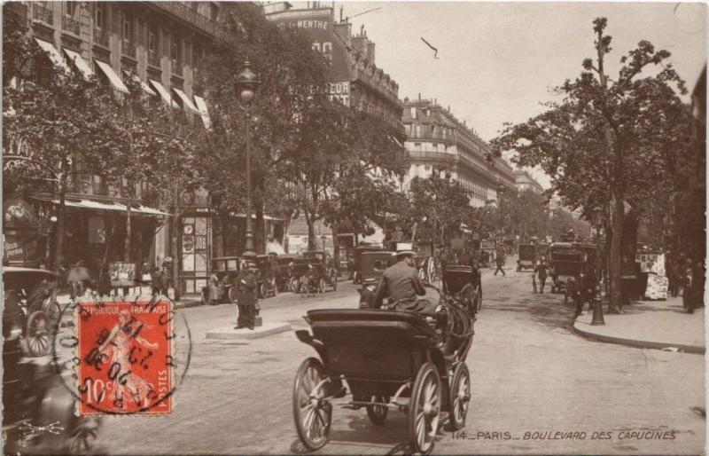 Carte postale ancienne Paris - Boulevard des Capucines à Paris