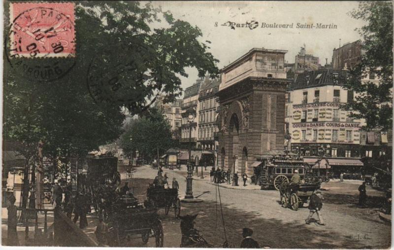 Carte postale ancienne Paris - Boulevard Saint-Martin à Paris