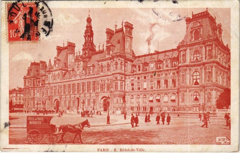 Carte postale ancienne Paris 4e - Hôtel-de-Ville à Paris 4e