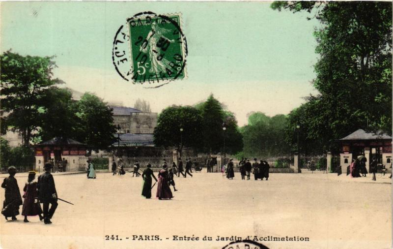 Carte postale ancienne Entrée du Jardin d'Acclimatation à Neuilly-sur-Seine