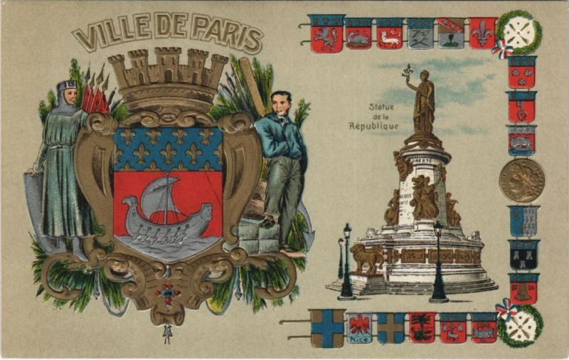 Carte postale ancienne Paris - Statue de la République Embossed à Paris