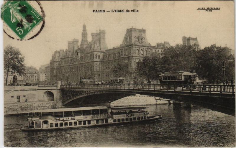 Carte postale ancienne Paris 4e - L'Hotel de ville à Paris 4e