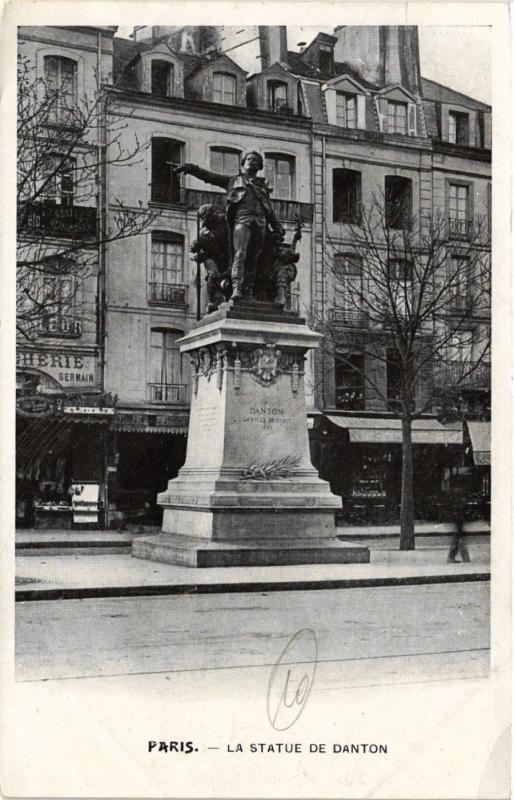 Carte postale ancienne Paris 6e Paris-La Statue de Danton à Paris 6e