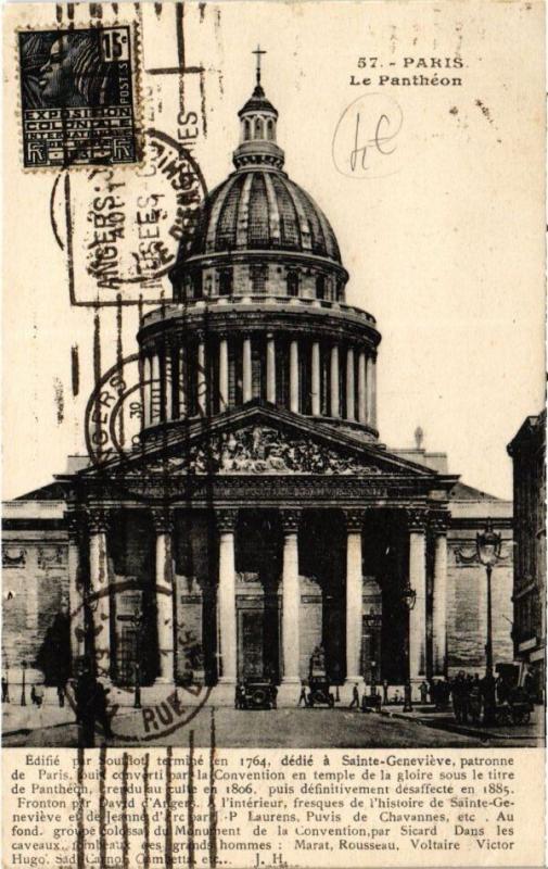Carte postale ancienne Paris 5e - Le Pantheon à Paris 5e