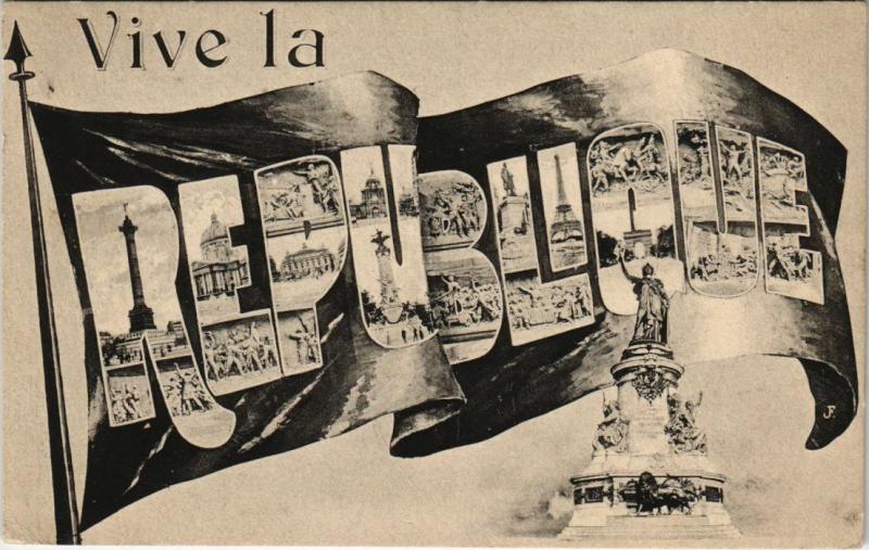 Carte postale ancienne Paris 4e - Viva la Republique à Paris 4e